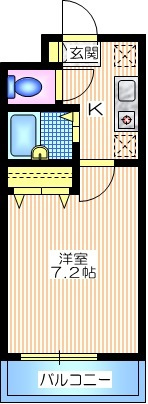 カーサ・デ・ピーノⅠの間取り|南東向き日当たり良好　ゆとりの洋室７．２帖