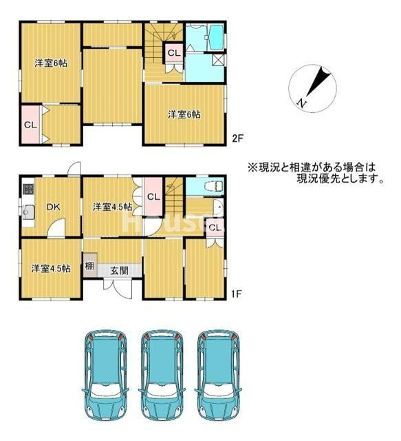 毛見戸建の間取り