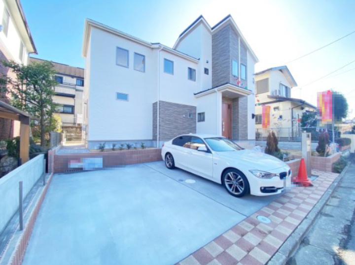 祝　成約済み　八王子市　北野台　新築戸建て　Ⅱ期の前面道路含む現地写真|～仲介手数料無料☆八王子ひなた不動産～八王子市北野台　新築戸建て