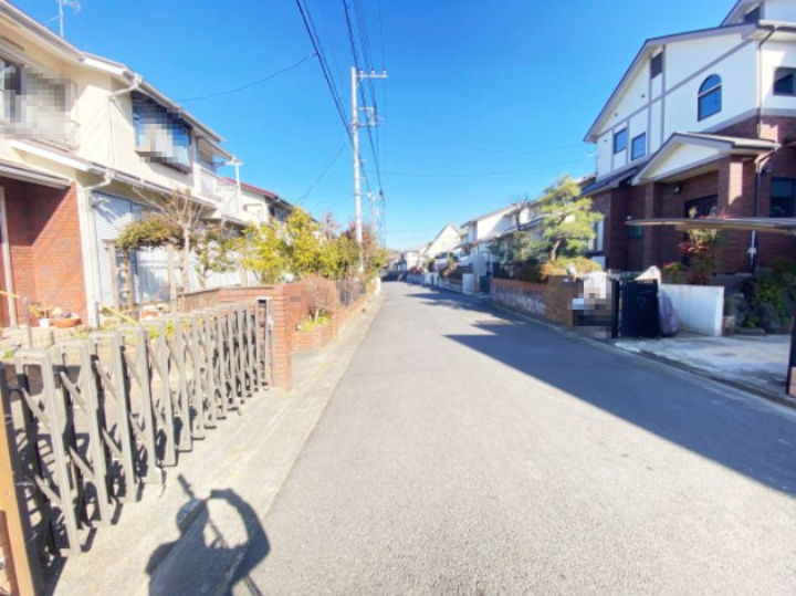 祝　成約済み　八王子市　北野台　新築戸建て　Ⅱ期の前面道路含む現地写真|～仲介手数料無料☆八王子ひなた不動産～八王子市北野台　新築戸建て