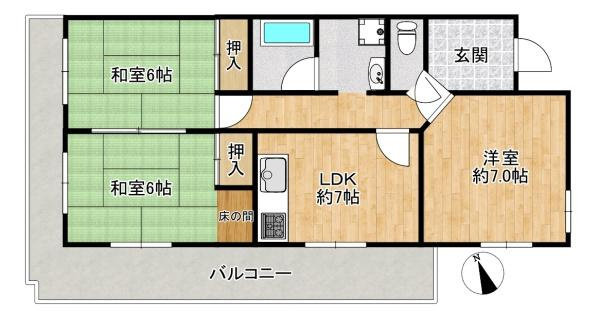 【間取り】 | 千鳥が丘ハイツ
