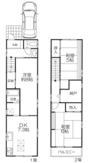【間取り】 | 芦屋市竹園町　中古戸建