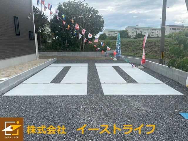 【新築戸建】　いわき市内郷御厩町　全4棟の駐車場|舗装されたカースペースです。