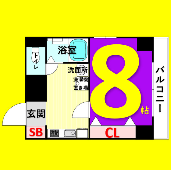 IZUMIⅢ(イズミスリー)　名古屋市賃貸　仲介手数料無料の間取り