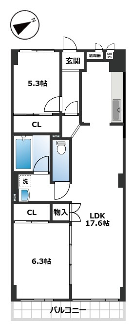 紫野スカイハイツの間取り