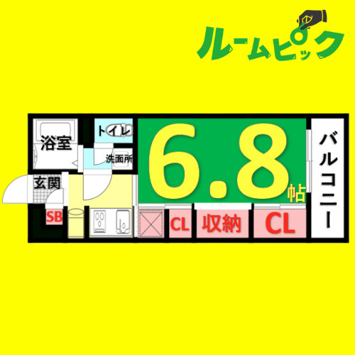 リブリ・FALCON　名古屋市賃貸 仲介手数料無料の間取り