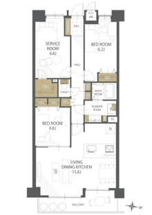 【間取り】グリーントピア２１コミュネット香芝 