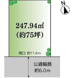 君津市人見2丁目　土地（日当たり良好）の土地図