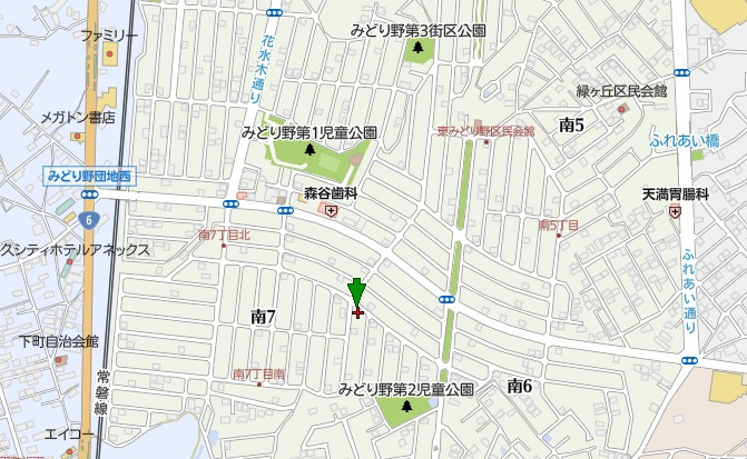 南６丁目　住宅用地の地図|周辺地図