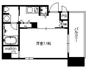 大阪市中央区安堂寺町２丁目の賃貸マンションの間取り