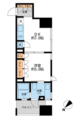 プロスペクトKALON三ノ輪の間取り|プロスペクトＫＡＬＯＮ三ノ輪の間取りです