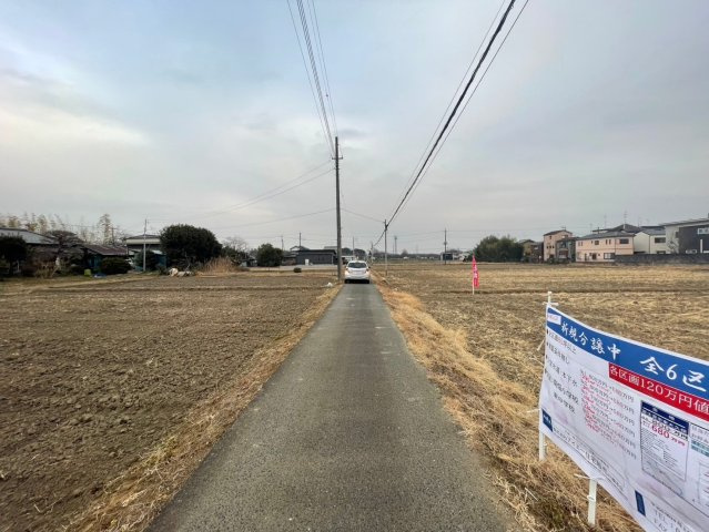 土地　富士見市東大久保 の前面道路含む現地写真|お好きなハウスメーカーで建築可能！