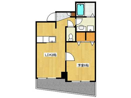 熊本市中央区坪井１丁目の賃貸マンションの間取り