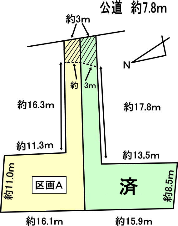 碧南市鷲林町の区画図