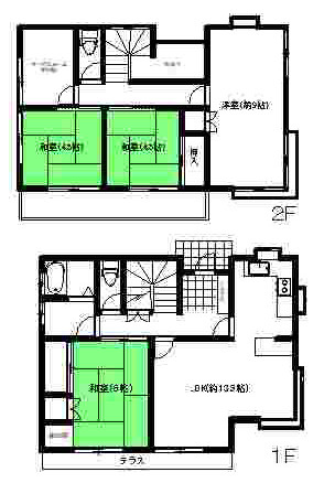 小田原市久野　中古戸建の間取り