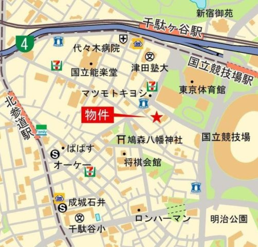 ソルテ千駄ヶ谷の地図|案内図