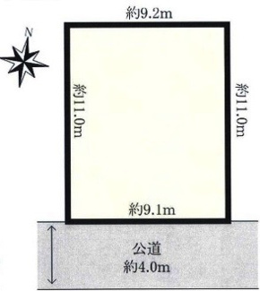【区画図】 | 川越市南大塚五丁目　建築条件なし売地　西武新宿線『南大塚駅』徒歩13分　【武蔵野小学区】