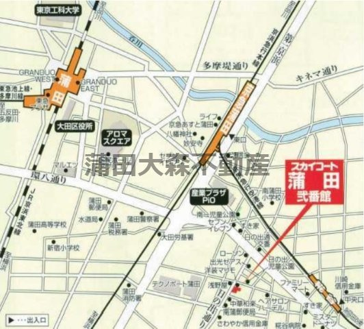 スカイコート蒲田弐番館の地図