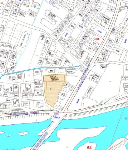 八万町川南貸土地の地図