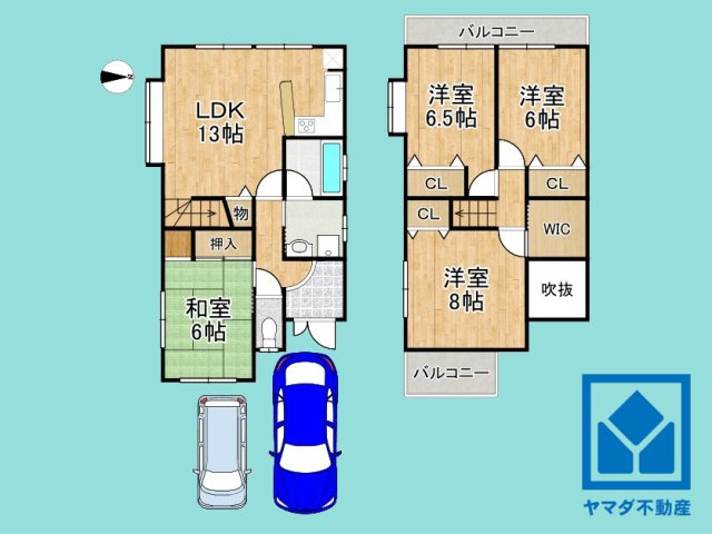 宇治市宇治矢落の間取り