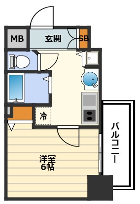 プレサンス梅田北パワーゲートの間取り