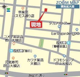 郡山市静町　BLOOMING GARDEN　全1棟の地図