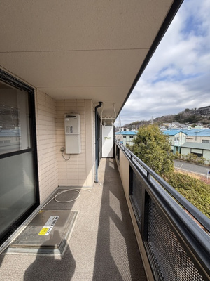 南東向きのバルコニー