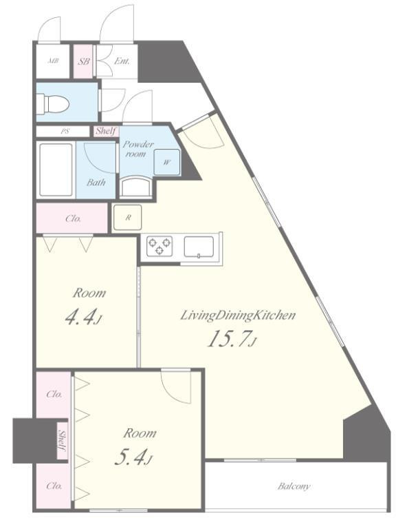 Terrace The 本郷の間取り|2LDK