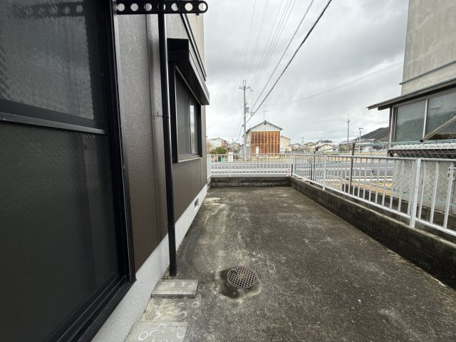 ハーティー黍田 B棟のバルコニー