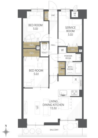 【間取り】ルビアン倉敷 