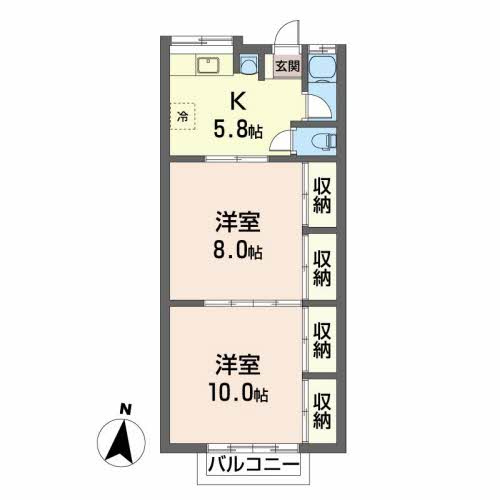森ハイツの間取り
