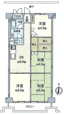【外観】 | すみれ橋第１コーポ２号棟