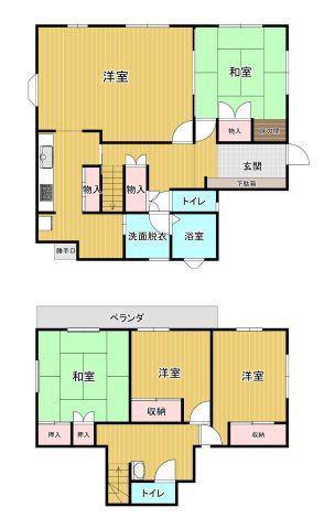 龍ケ崎市南が丘　中古物件の間取り