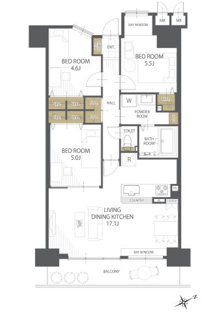 【間取り】ロワールマンション福間 