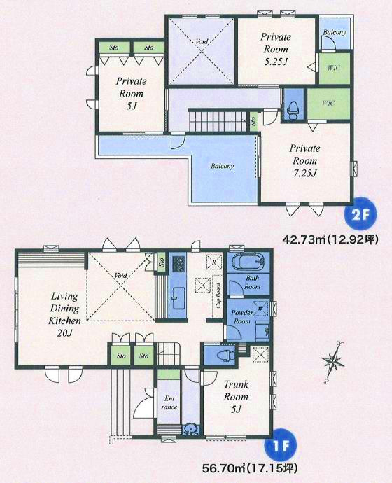 【内覧動画公開中】西東京市南町5丁目 新築戸建 西武新宿線 田無駅の間取り