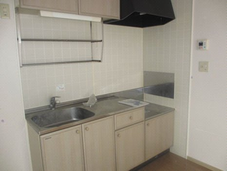 熊本市南区江越１丁目のアパートのキッチン