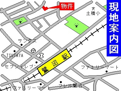 川崎市宮前区土橋３丁目の賃貸マンションの地図|急行停車駅　鷺沼駅徒歩６分の閑静な住宅地