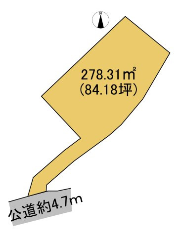 売土地　揖斐郡揖斐川町市場　84.18坪の土地図