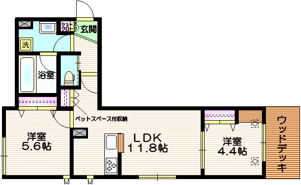 ラビアンローゼの居間・リビング