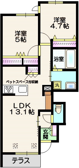 ＰＡＣＥ　ＳＵＤの間取り