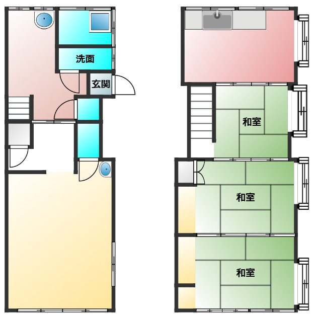 妙見町戸建ての間取り