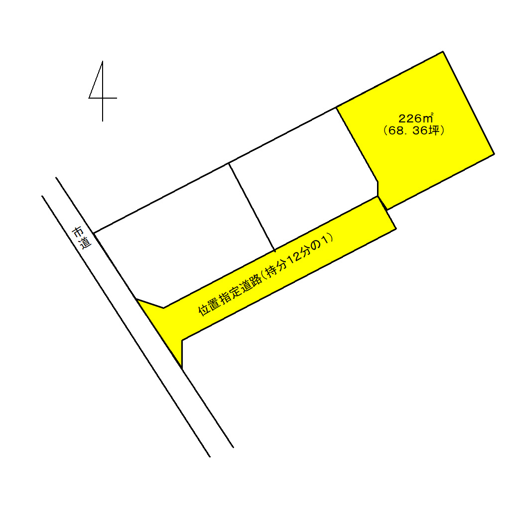 売地　ひたちなか市大字勝倉の区画図