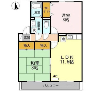 【間取り】 | サン・ジュリアン | 2LDK
