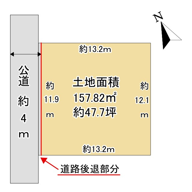 四日市市赤堀1丁目 売土地の土地図