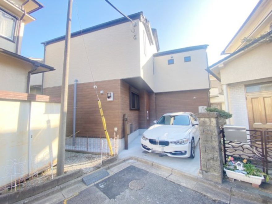 祝：成約済み　八王子市　大楽寺町　新築戸建て　の外観|駐車スペースは1台あります。～仲介手数料無料☆八王子ひなた不動産～八王子市大楽寺町　新築戸建て
