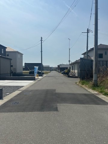 【新築戸建】　いわき市錦町蒲田第1の前面道路含む現地写真|北西側6.0ｍ前面道路