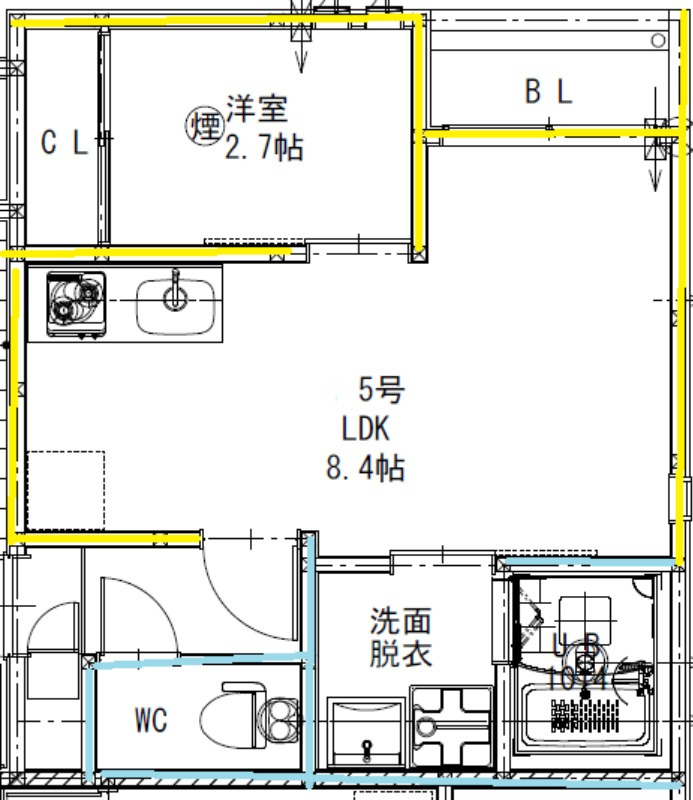 菊池郡菊陽町大字津久礼のアパートの間取り