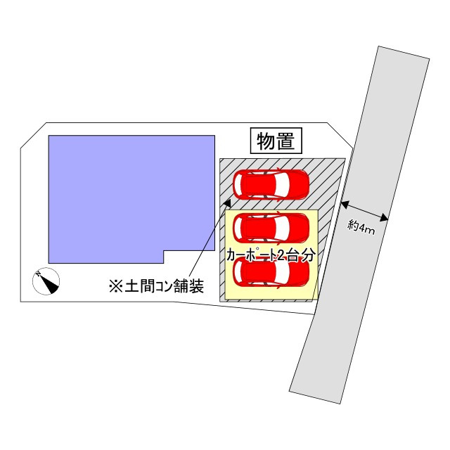 山形市飯田4丁目の区画図
