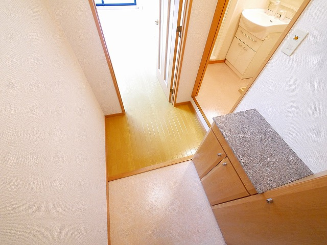 アンソレイエ　（前裁町）の玄関|収納もある玄関です