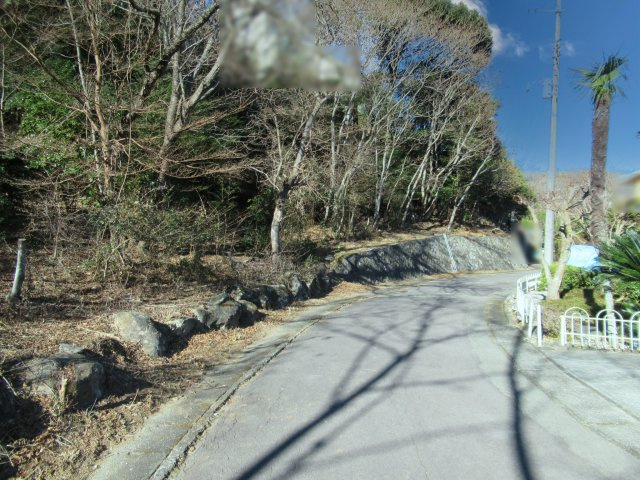 宇佐美みのりの村別荘地①の前面道路含む現地写真